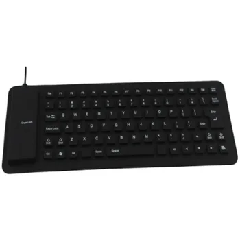 Mute Keyboard 85 Keys Waterproof and Dust-proof Soft Keyboard USB  Wireless Silicone Mini Keyboard