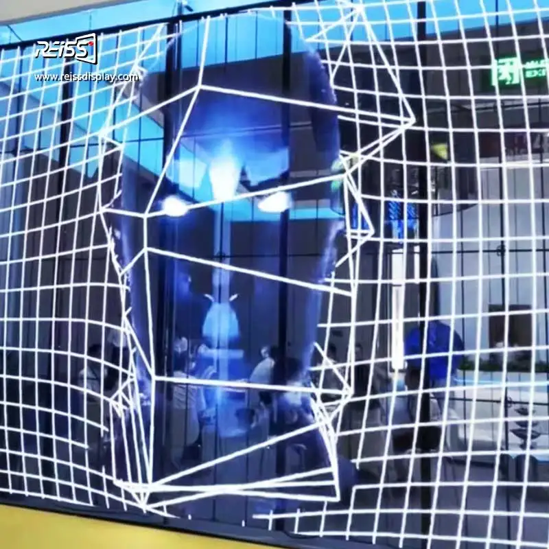 Foldable LED Screen Led Video Wall Panel RGB Indoor Waterproof Tv Screen IP65 SDK Glass Window Led Transparent E Video Wall T39