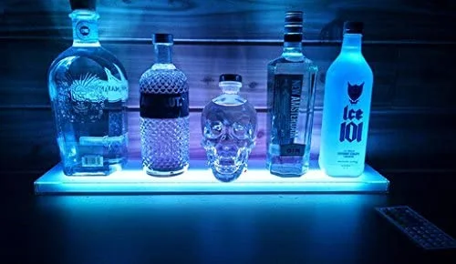 Acrylic Modern Custom  Led Lighted Liquor Bottle Display Shelf bar Display Rack
