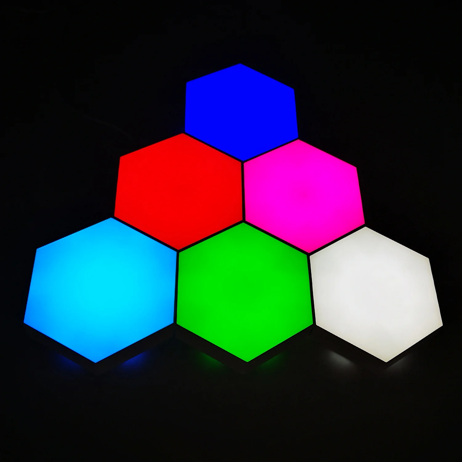 New Hexagonal Wall Light DIY Quantum Lights Creative Geometry Assembly LED Night Light Smart Lamp Touch Sensor Touch Controlled