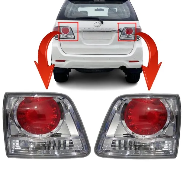 car Chrome Rear Lamp inner Taillight Tail Lamp for Toyota Fortuner 2012 fortuner accessories body kit