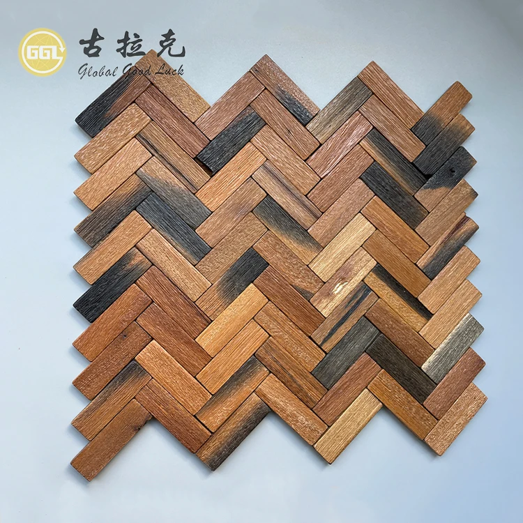 Wall And Floor Decoration Herringbone Wood Flooring Wall Mosaic Tile details