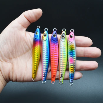 CHEERY RTS-308 20g-60g Vertical Jig Metal Artificial Hard Bait Jigging Lure Sardine Shape Various Colors – Metal Jig – view 5