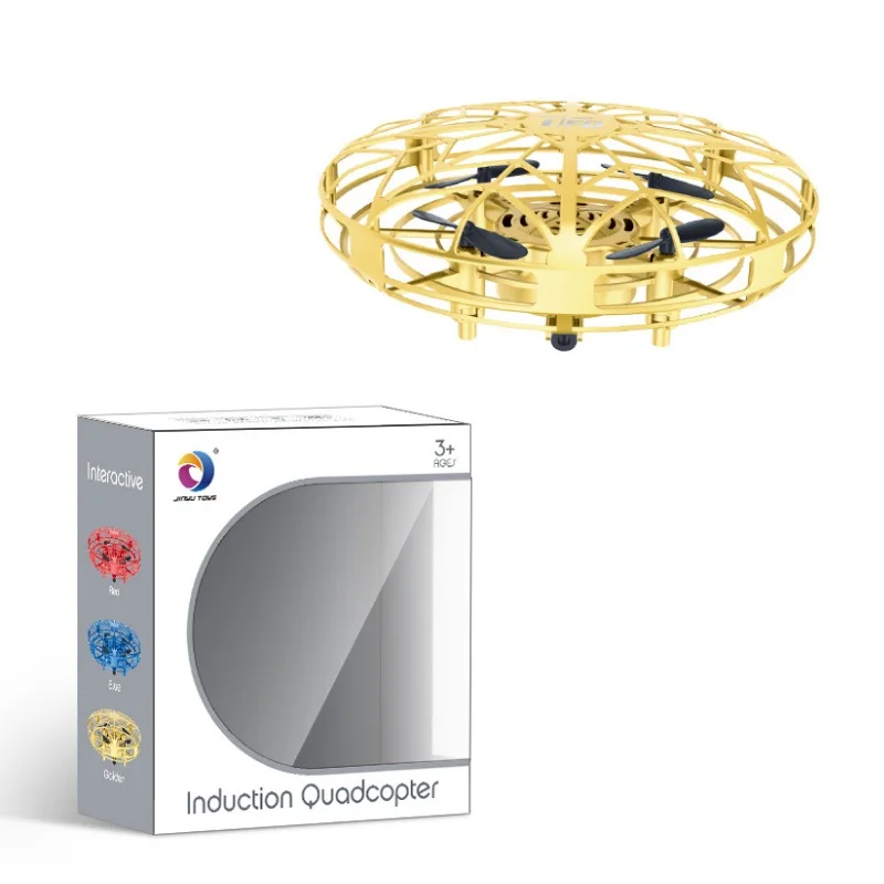 Интерактивный мини-игрушечный НЛО с ручным управлением, индукционный Дрон со светодиодной подсветкой
