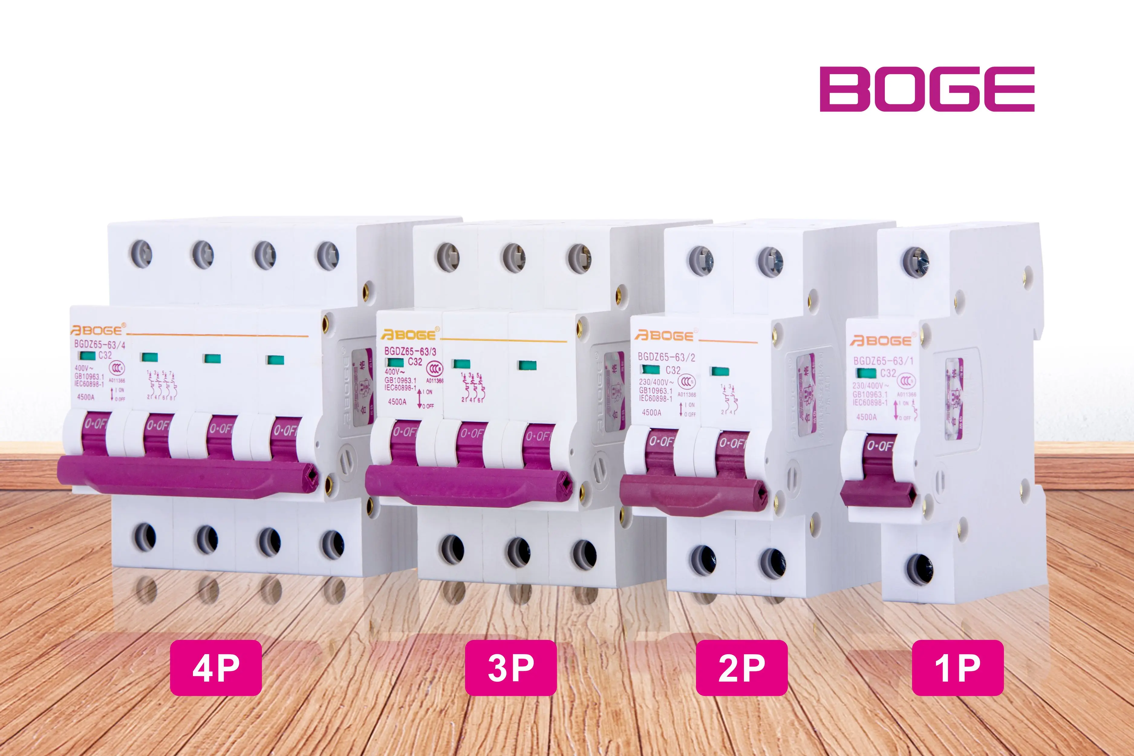BOGE OEM Mini Circuit Breakers 1 Pole Electrical 25A MCCB AC Beaker MCB