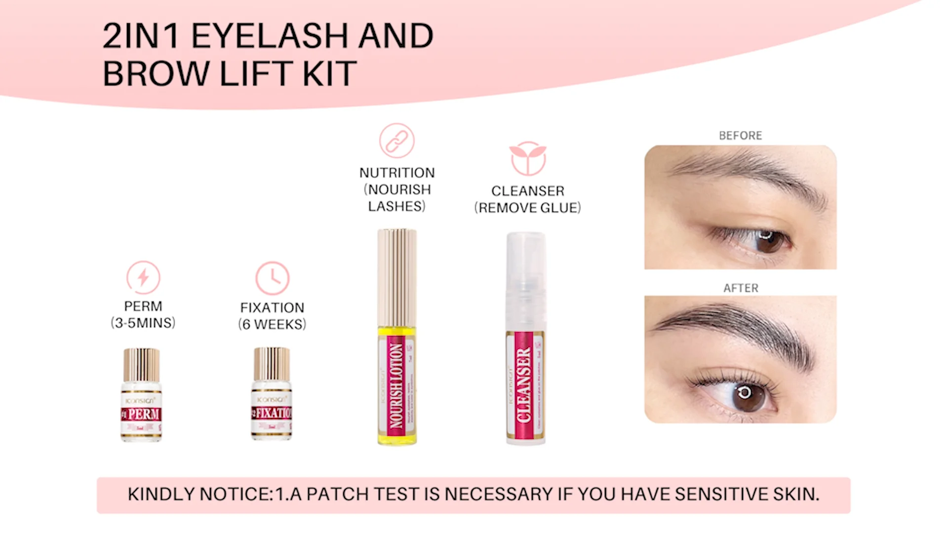 Iconsign Lash Lifting And Brow Lamination 2 In 1 Set Private Label