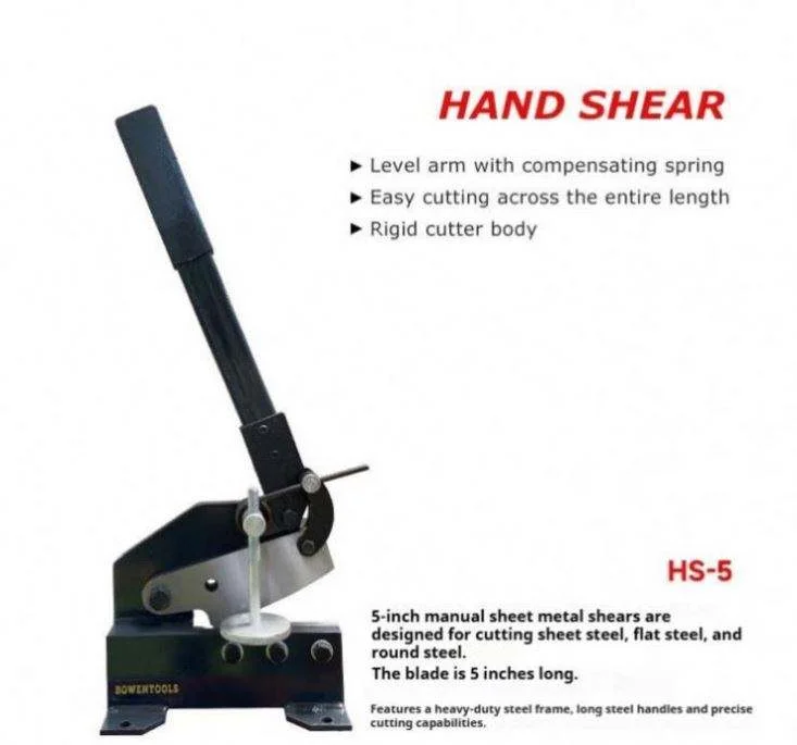 TEBAK HS-8 8" Heavy Duty Manual Sheet Metal Shears, Industrial Hand Cutter for Stainless Steel, Copper & Aluminum