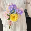 White hanfei, yellow yangfei, peony, fairy cherry blossom, hand-