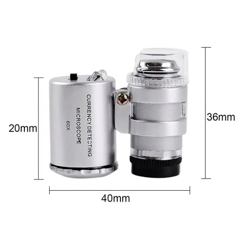 Microscope Smart Phone Magnifier Reading Glass Binocular Loupe Magnifying Glasses Gem Inspection Mini 60X Pockets Gemstone