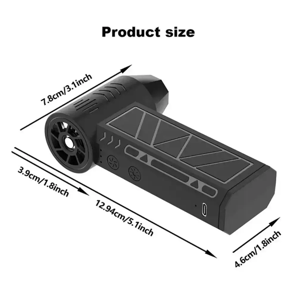 thumbnail image 2 of Jet Dry Mini Blower – 130,000 RPM Portable Turbo Air Blower – Super Jet Fan – Black 2 of 5