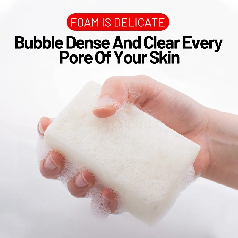 Disaar Natural Milk Honey Extract Moisturizing Clear Pore Bubble Dense Brighten Handmade Glycerin Soap for Face and Body