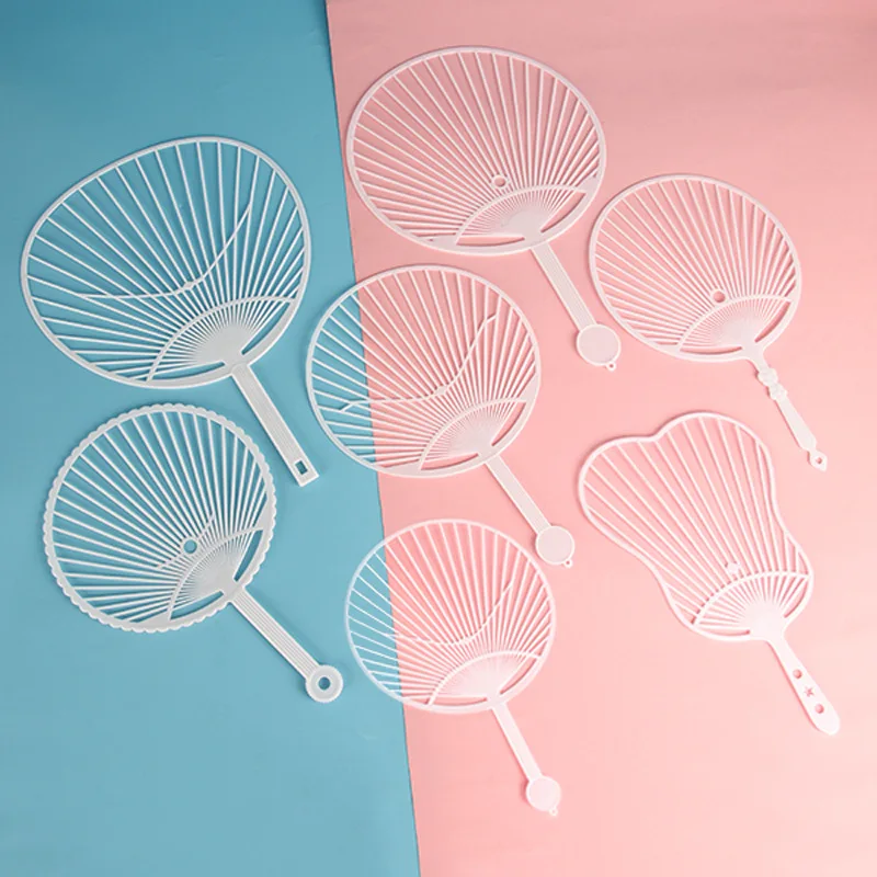 Wholesale customize advertising cheap pp plastic hand fan