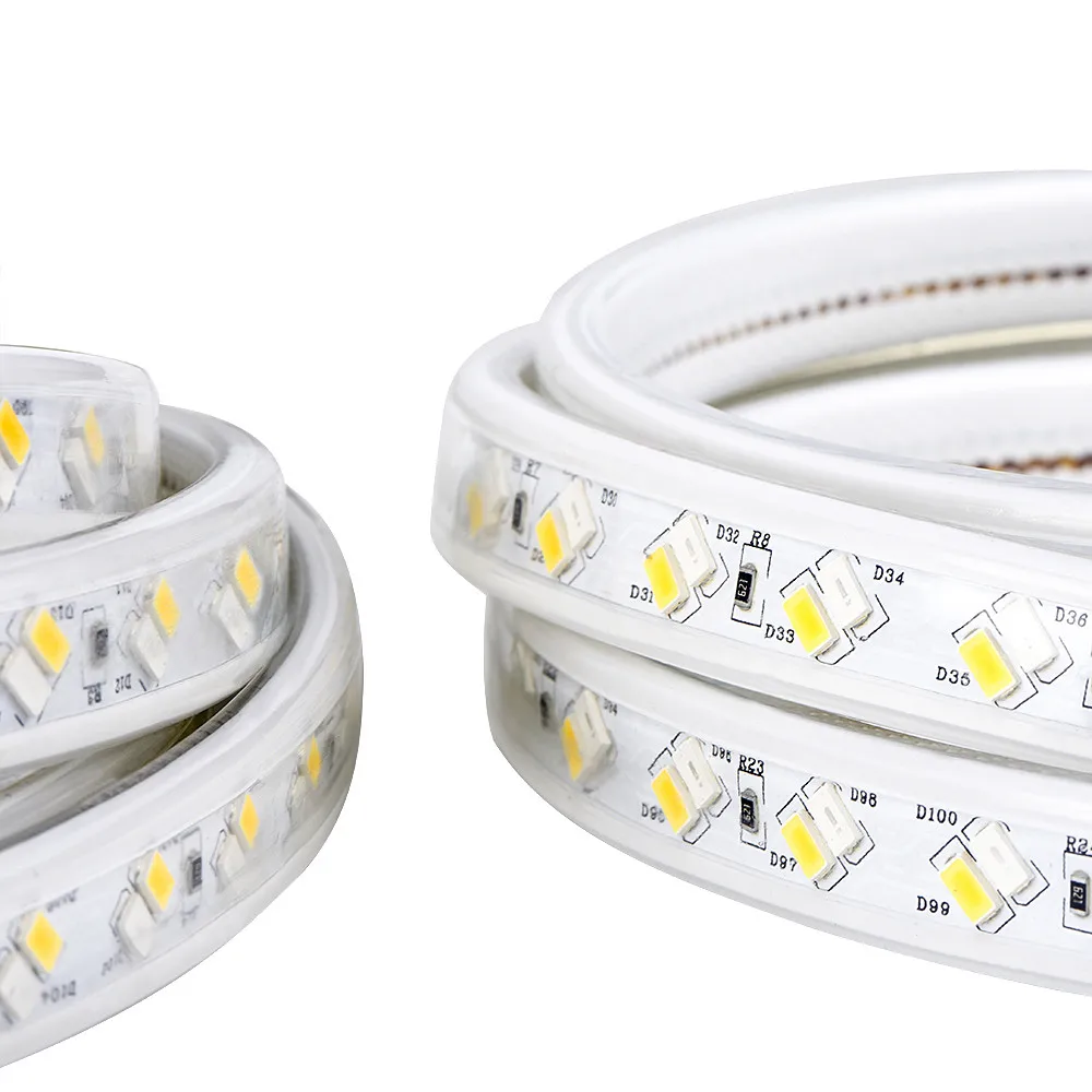 СВЕТОДИОДНАЯ лента SMD 5730, уличная водонепроницаемая лента, 3 цвета, с дистанционным управлением, гибкая неоновая лента с регулируемой яркостью, 120 светодиодов/м, теплый белый свет