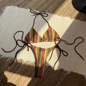 Braided Strap Two Piece Bikini for Women with Special Embroidery Detail Sexy Swimwear Set for Beach and Summer Look