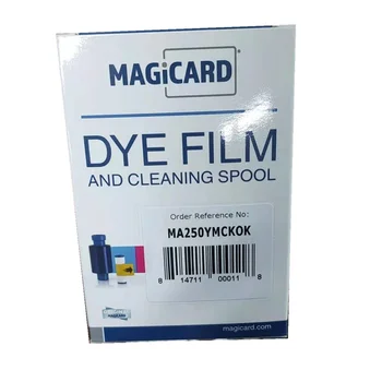 original MAGiCARD MA250YMCKOK Dye Film and Cleaning Spool 250 Prints/Roll ribbon
