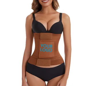 Custom Logo Triple Colombian Fajas Belt Waist Support Sweat Slimming Tummy Control Waist Trainer Fitness Shaper Women's Corset