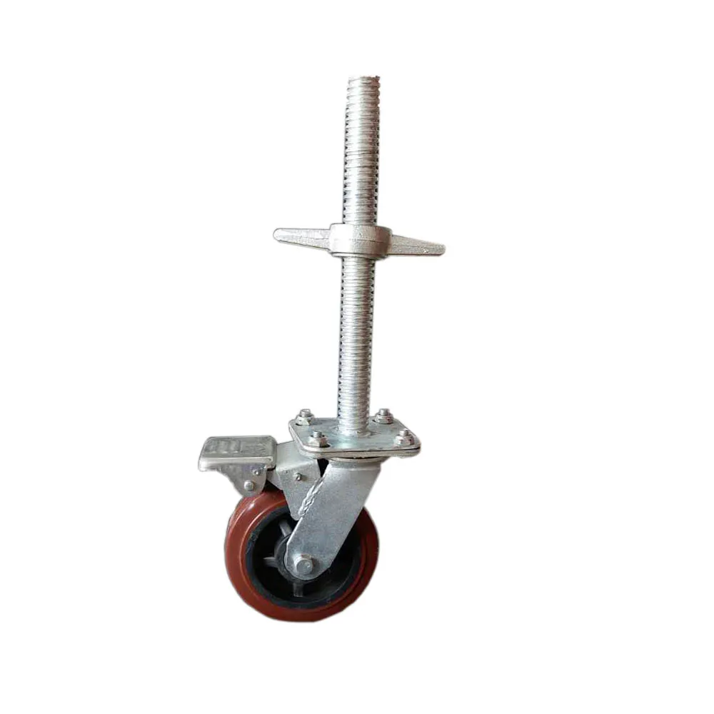 Pu Adjustable Scaffold Wheel Plastic Core Heavy Duty Caster Scaffolding
