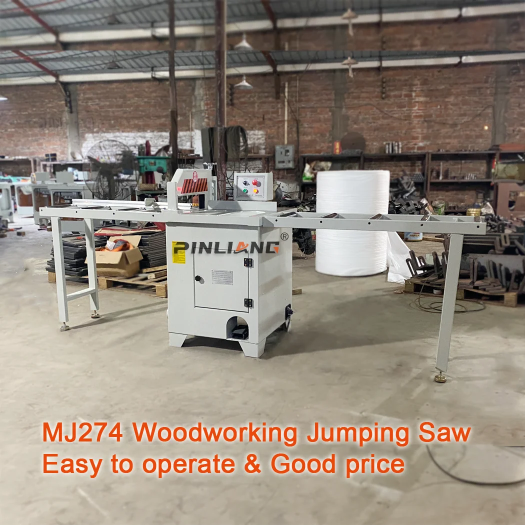 PINLIANG Woodworking Circular Waw Cutting Machine Industrial Pneumatic Control Wood Cross Cut off Saw