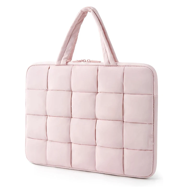 Large Capacity Travel Bag with Handle Soft Waterproof Quilted Nylon and PVC Durable and Portable Laptop Sleeve for Work