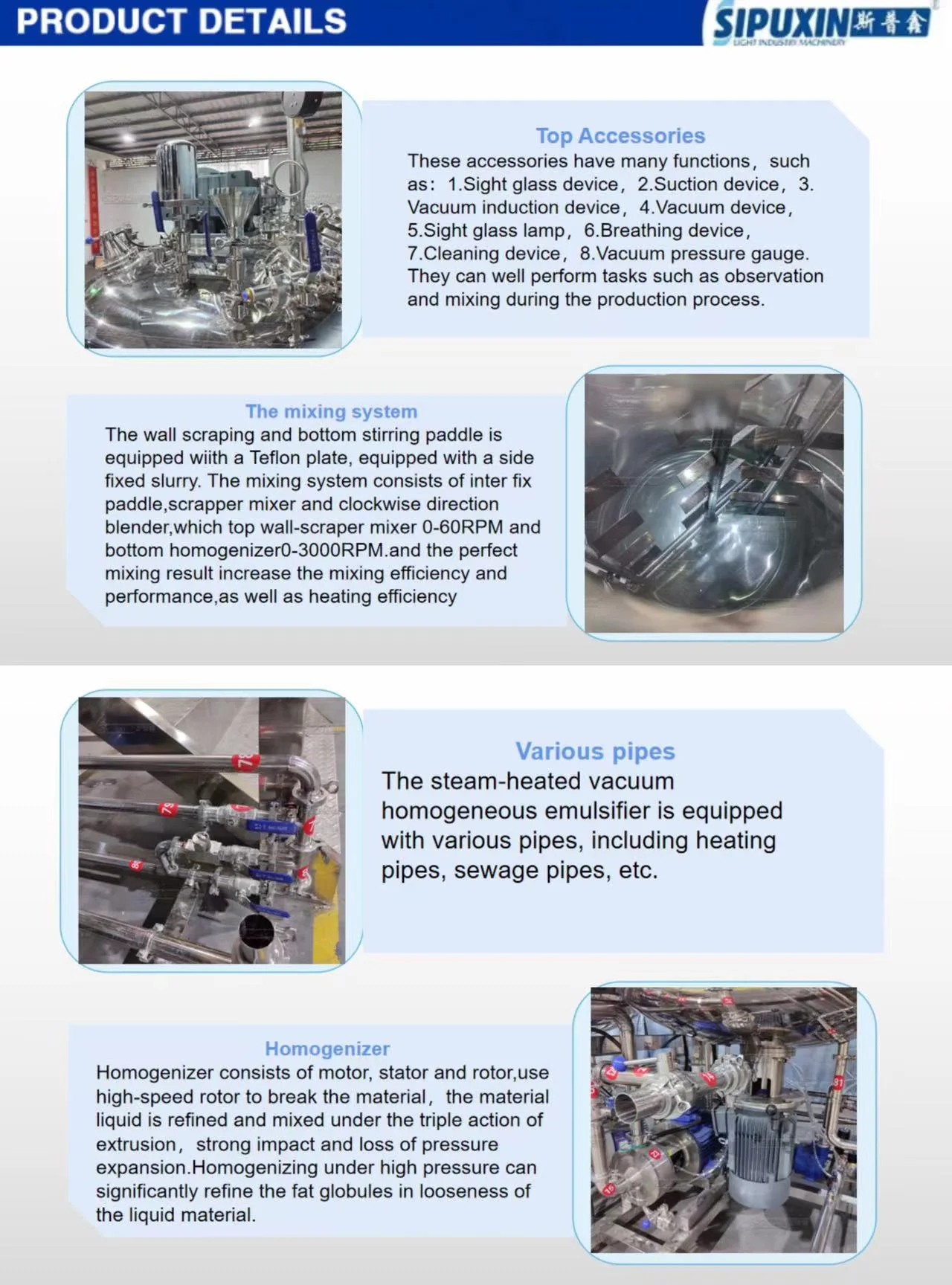 Fixed type cosmetics cream/syrup/honey/mayonnaise /machinery vacuum emulsifying mixer machine