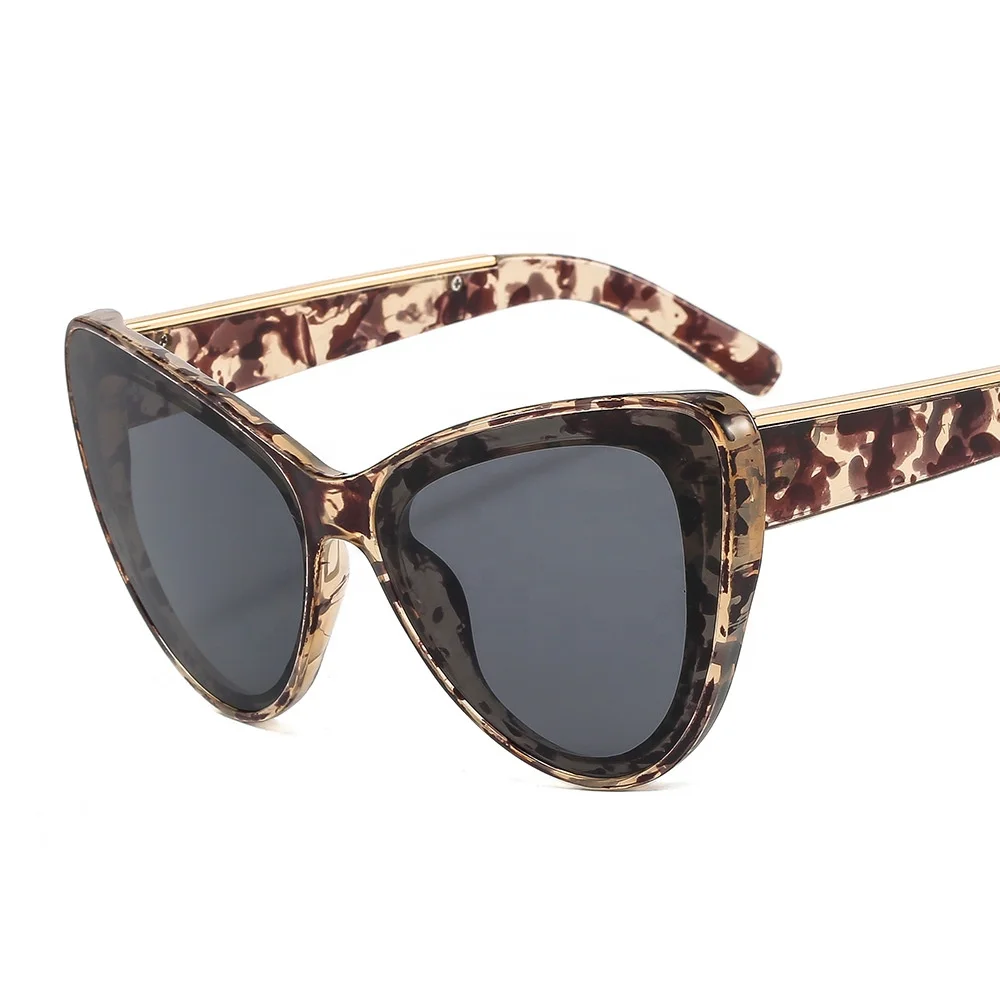 M374 New Arrival Fashion Elegante Vintage Farbverlauf linse Cat Eye Übergroße Damen Sonnenbrille für 2025