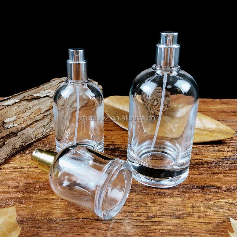 Custom perfume cosmetic glass bottle packaging luxury noble style glass container 50ml100ml factory