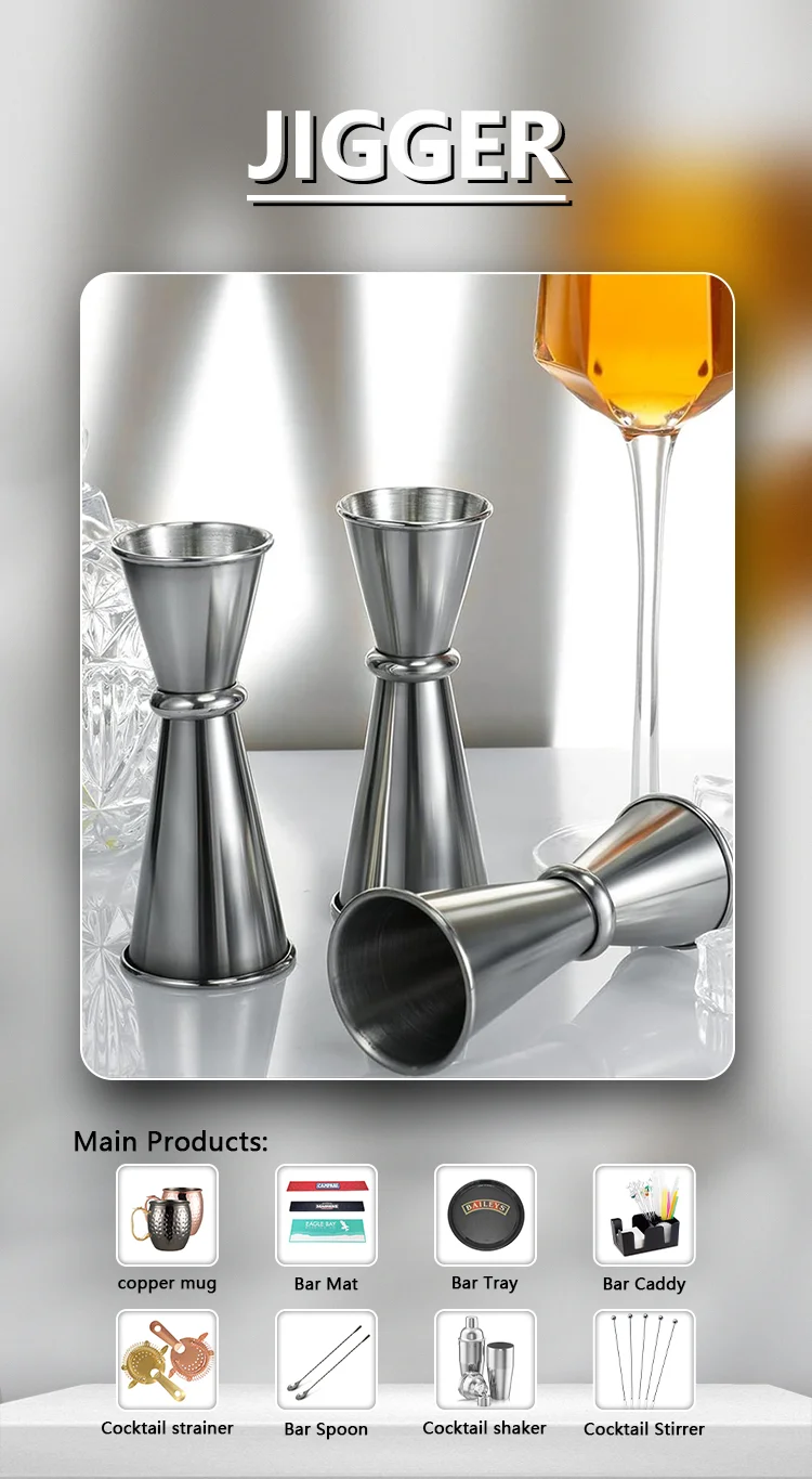 304 Stainless Steel Bar Jigger - Precise Cocktail Measuring