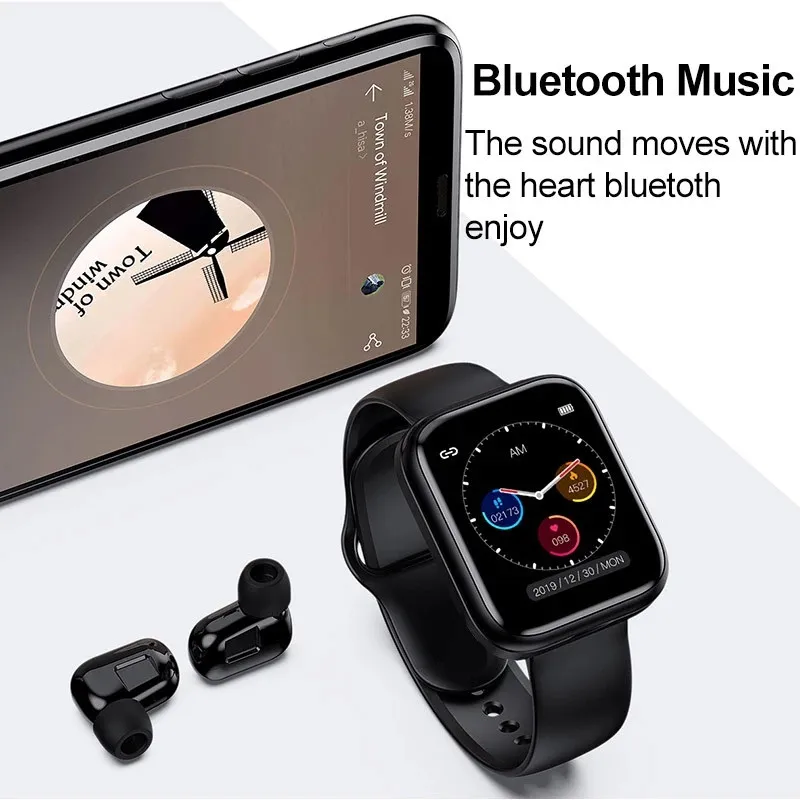 X5 Smart Watch with Earbuds Waterproof Touch Screen