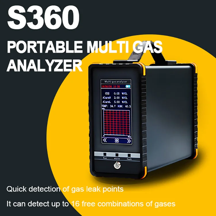 S360 Portable Gas Analyzer with Cooling Probe High Temperature and Humidity Measurement Function