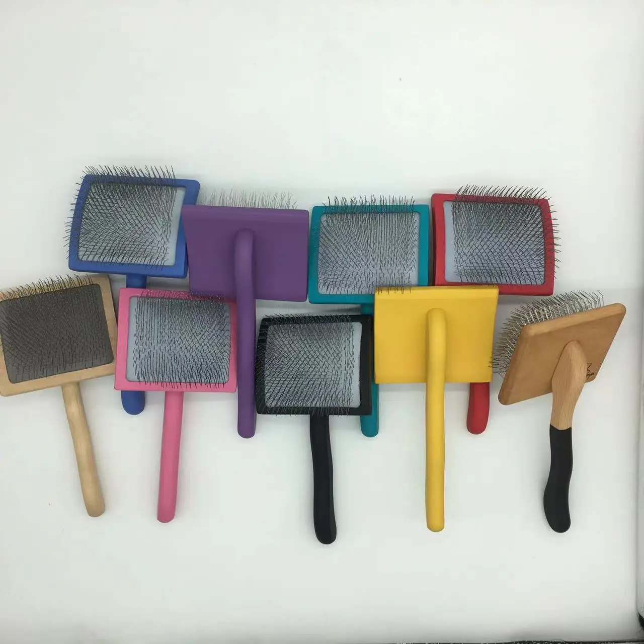 Pet Slicker Brush For Dog With Soft Massage Grooming Stainless Steel