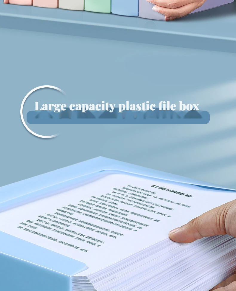 A4 Plastic File Box Thickened Data Box Office Bill Storage Box Folder
