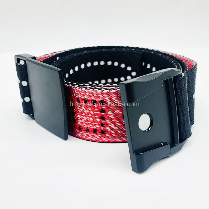 Custom Jacquard Logo Belt with Magnetic Buckle - Nylon Woven