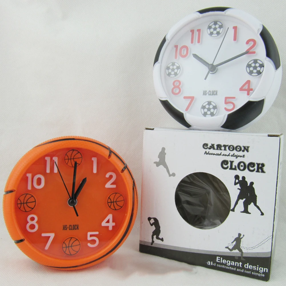 Creative 3d Basketball Football Sport Alarm Clock Stereo Digital Clock Student Kids Room Table