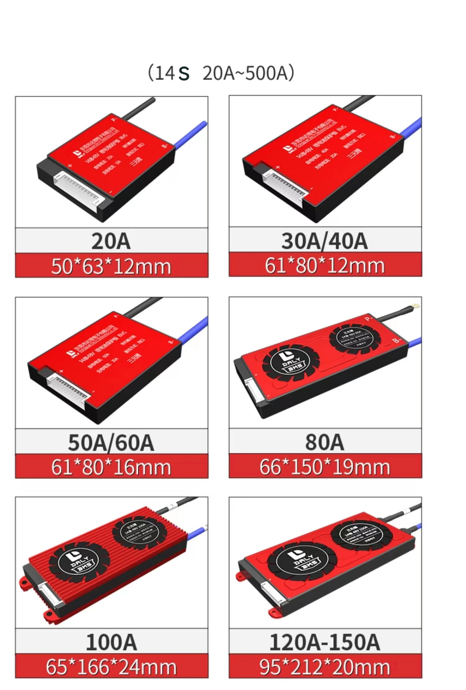 Daly Smart BMS with BT/LCD Lithium Lifepo4 Battery Pack Management Systems 4S 12V 8S 24V 48V 150A 200Ah  300ABms Parallel BMS