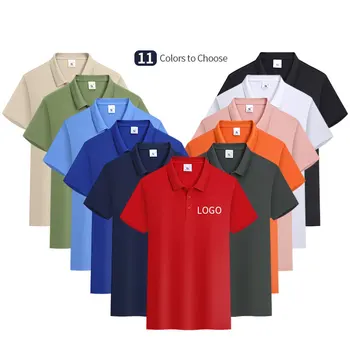 Unisex 100% Polyester Polo Shirt Casual Gym Fitness Short Sleeve Sportswear T-Shirt Wholesale