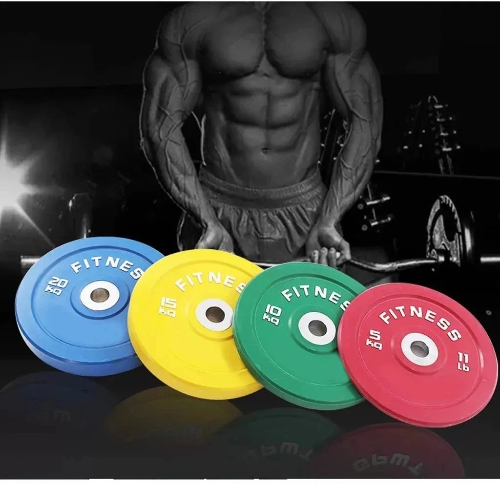 Professional Cheap Weightlifting Barbell Wholesale Rubber Bumper Plate