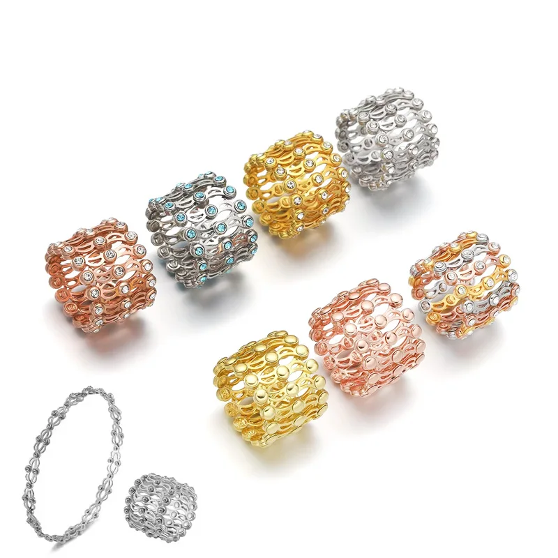 Two in One Creative Scalable Ring & Bracelet 925 Silver 4A Zirconia Adjustable Gold Plated Foldable Bracelet 2025 DIY Jewelry
