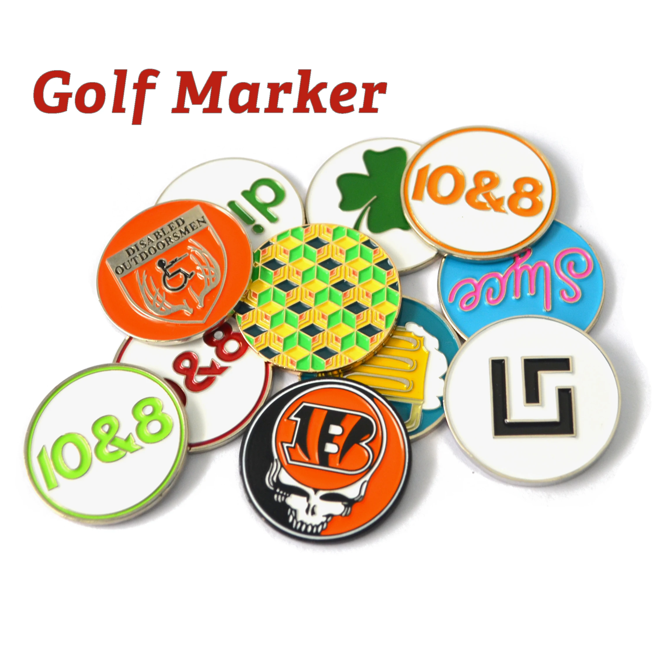 Wholesale Custom Golf Ball Marker Miniature Enamel Balls