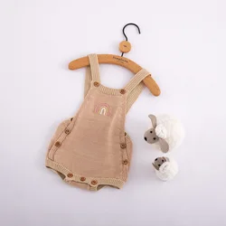 Y-F детские свитера ручной работы с яркой вышитой радугой для новорожденных комбинезоны милые дети, гимнастический костюм, одежда, комбинезон