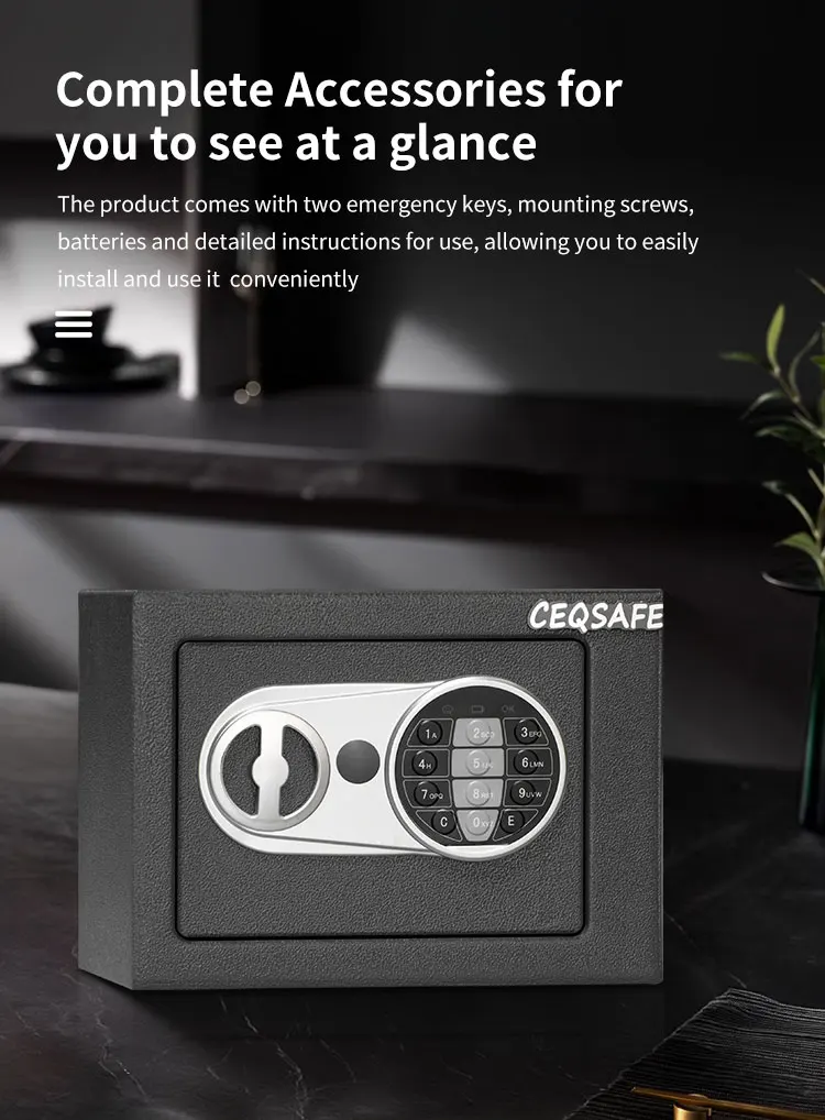 CEQSAFE Wholesale Security Home Electronic Safe Digital Hotel Mini Safe Box factory