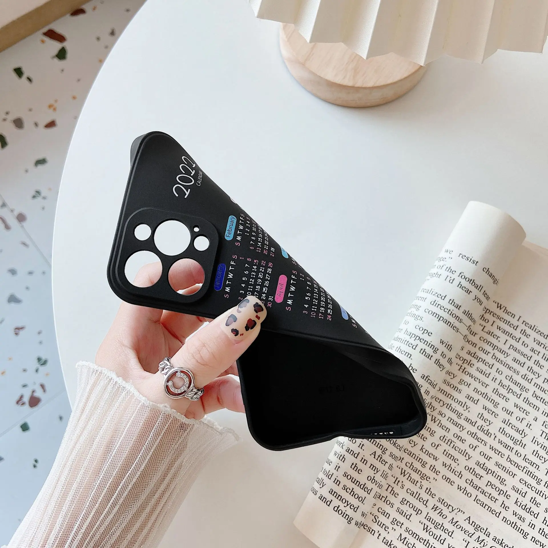 Creative 2022 Calendar Design Soft Silicone Shockproof Phone Case for iPhone 13 13 Pro Max
