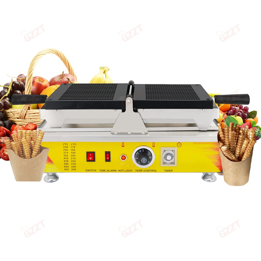 Factory Manufacture Commercial Multifunction 13 Pieces Waffle Stick Machine Lolly Potato Chip Fries Wafer Snack Baking Machine - Image 2
