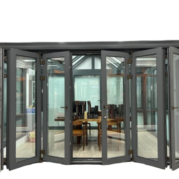 House Commercial Exterior Accordion BIfold Door Glass Aluminum Patio doors Bi-Folding Bifold Aluminum Bi Folding Door swing open