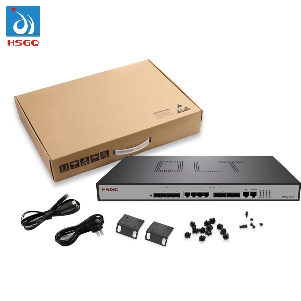 Hsgq 4 порта оригинальный Оптический линейный терминал GPON EPON GEPON OLT