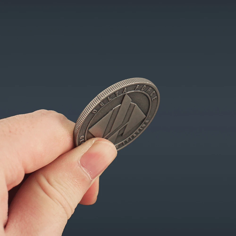Metal Crafts Delta Force HawkOps Zinc Alloy Custom Logo 3D 4CM Delta Action  Metal Coin Game Collection Gold Commemorative Coin