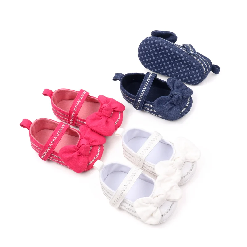 Factory Directly Beautiful Fancy Baby Girls Shoes Soft Sole Newborn Infant Shoes for Girls Cute Bowknot for Toddler Girls