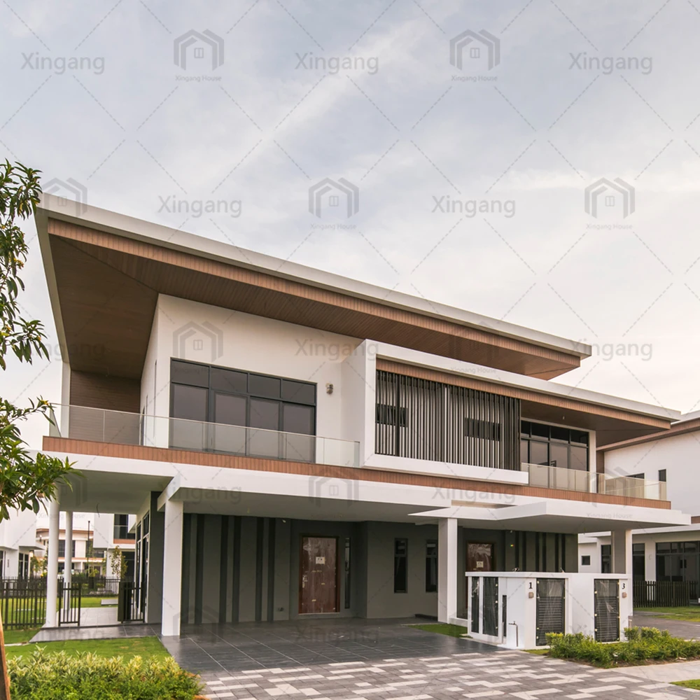 Modern Luxury Residential Villas Flexible Modular Prefabricated Duplex Ready-Made House Waterproof Steel Steel Structure