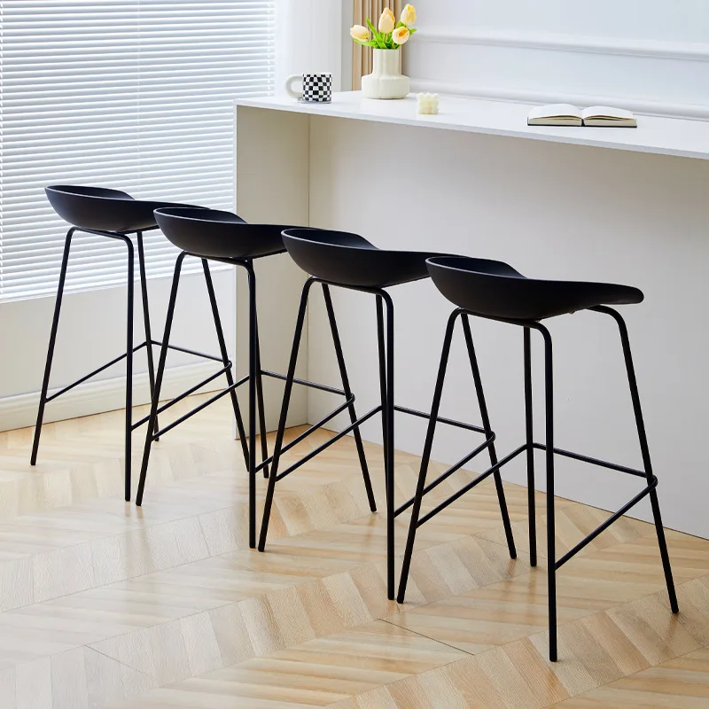Scandinavian Style Adjustable Iron Bar Chair Luxury Modern Simple High Stool for Outdoor Restaurant Front Steady Living Room
