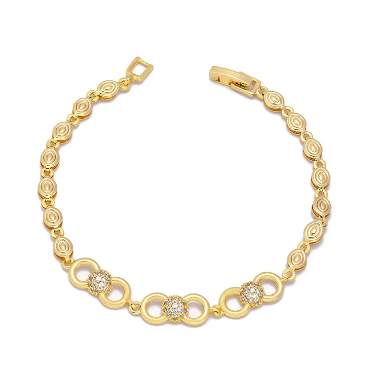 Jxx Women Heart Round Brass Bracelet Jewelry Designer Gold Plated ...