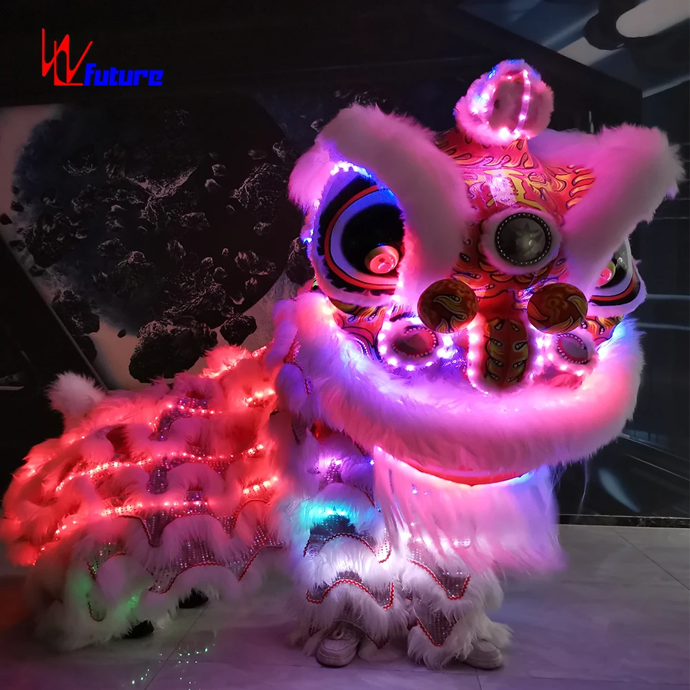 Китай, танец льва, аутентичное бамбуковое плетение и Foshan, танец льва, Южный Лев и австралийский шерстяной Лев